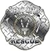 Firefighter Maltese Cross Heave Metal Rescue Decal 6