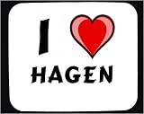I Love Hagen Decorated Mouse Pad