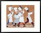 Chefs with Burning Pan Framed Framed Art Poster Print by Lizbeth Holstein, 30x26  from Allposters.co.uk