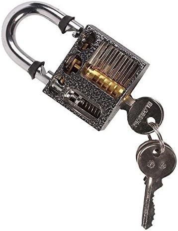 Black Professional Cutaway Padlock+Lock Locksmith Tools