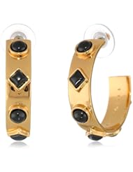 Trina Turk "California Classics" Cabochon with Studs Hoop Earrings