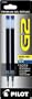 Pilot G2 Gel Ink Refill, 2-Pack for Rolling Ball Pens, Extra Fine Point, Blue Ink (77233)
