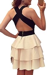 Sexy Polyester/Rayon Illusion Open-Back Sleeveless Above the Knee Bandage Dress/Club Dress/Mini Dress 