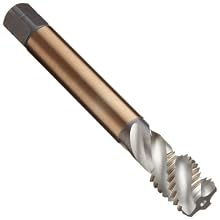 Dormer MTT-X E002/MTT-X E012 Powdered Metal Spiral Flute Threading Tap, Gold Oxide Finish, Round Shank With Square End, Modified Bottoming Chamfer