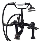 American Bath Factory F1-1116-OB-F9-9100-ML-OB F1-1116 Deck Mount Bathtub Faucet, Metal Lever Handle