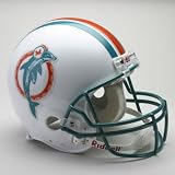 Miami Dolphins 1980-1996 Throwback Riddell Full Size Deluxe Replica Football Helmet - Sports Memorabilia