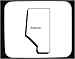 Mouse Pad with alberta, map, canada, outline, province