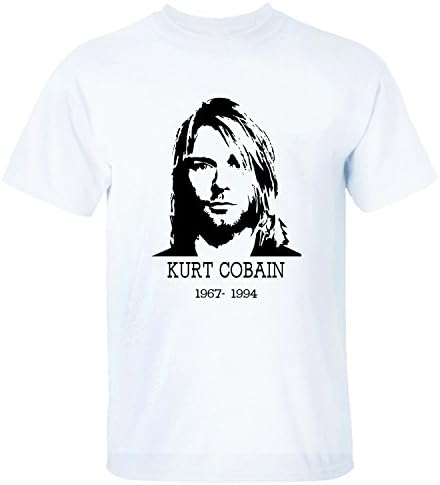 Sener Men's Kurt Cobain Short Sleeves T Shirt white XXL