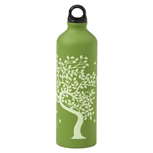 Gaiam 750ml Aluminum Water Bottle (Tree of Life, Poly Loop Cap)