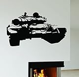 Wall Stickers Tank Military War Kids Room Army Art Mural Vinyl Decal by Wall Sticker