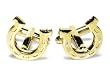 Gold-Tone Men's Cuff Links HORSESHOE Shaped Cufflinks