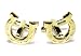 Gold-Tone Men's Cuff Links HORSESHOE Shaped Cufflinks