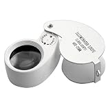40 X 25mm Glass Lens Jeweler Loupe Magnifier With LED