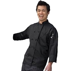 Uncommon Threads 10 Knot Button Poly/Cotton Chef Coat