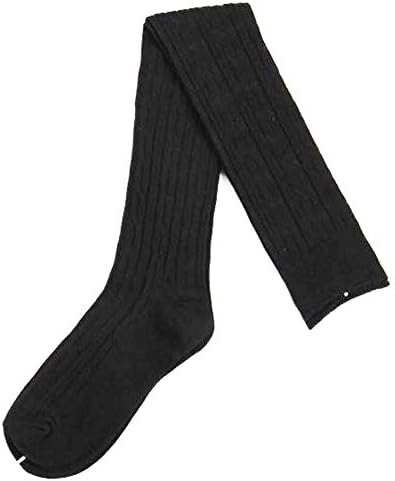 Your Gallery Women's Soft Thick Thigh High Pattern Jacquard Socks Stockings Black