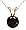 14k Yellow Gold Black Diamond Rabbit Bale Pendant (3/4 cttw)