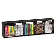 Deflecto 20504OP Five-bin horizontal tilt bin storage system, 23-5/8w x 5-1/4d x 6-1/2h, black