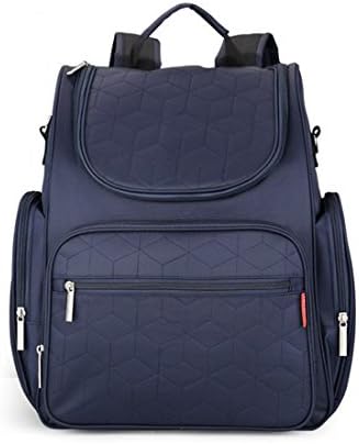 2016 Stylish Waterproof Multi functional Nappy Baby Diaper Bags, Travel Diaper Bag Backpack for Mum and Dad (Navy Blue)