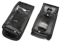 Handytasche Exklusiv Leder mit G&uuml;rtelclip passend f&uuml;r Nokia 2330 Classic, 2323 Classic - schwarz
