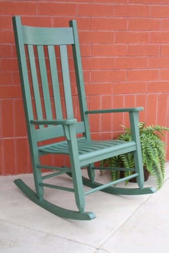 Kitchen: Square Post Rocking Chair   Hunter Green