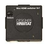 eSecure - Mini HDMI AUTO Commutateur HDMI splitter switch - 3 ports - HUB 3x1 - Full HD 1080p - HDMI v1.3b - Signal Audio HD (Dolby digital, DTS, 5.1, etc..) - DVD / Blu-Ray / Xbox 360 / PS3 / Full HD LCD / Plasma & LED