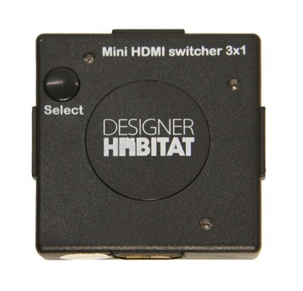 Designer Habitat- 3 Port HDMI Auto Intelligent Switch- 3 x 1 Mini Splitter 1.3V 1080P for HDTV/ Blue Ray/ PS3 / X Box HD Supported