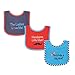 Luvable Friends Unisex Baby Cotton Terry Drooler Bibs with PEVA Back, Handsome, One Size