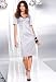 metrostyle Envelope Neck Corset Dress (BLACK WHITE,16)