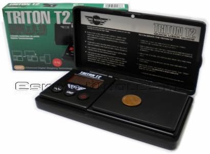 My Weigh Triton T2 - 550g x 0.1g Precision Scale All Black w/ Red Backlit Digital Display Weight Scale by Iscreen