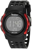 Armitron Men's 408222RED Chronograph Black and Red Accented Digital Sport Watch