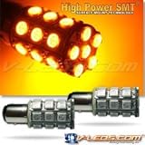 2 AMBER SMT 27 LED TURN SIGNAL LIGHT BULBS 1157 2057