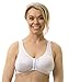 Carole Martin Full-Freedom Comfort Front Closure Bra for Women, Wireless (40, White)