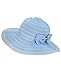 NYFASHION101 Crushable Two Tone Weaved Removable Bow Floppy Brim Sun Hat