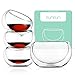 PunPun Tea cups Set of 4-Double Wall Borosilicate Glasses-Espresso Cups Set-Heatproof Insulating-Teacups glass-2.7oz-Demitasse Gift Box-Hand Made-Lead free