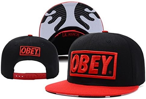 Obey Authentic On-Field Snapback Cap Hat Black Red