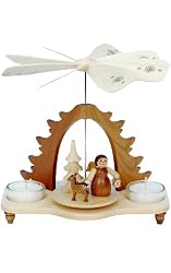 German Pyramid - Angel and Animals Tea Candle