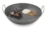 IMAGE OF World Cuisine 14.12-Inch x 2.5-Inch Black Steel Paella Pan