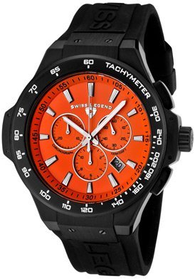 Mens Maverick Chronograph Orange Black Rubber