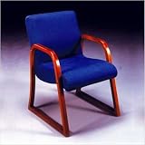 Stationery&Grocery Online Shop Ranking 83161. Scoop Sled Base Arm Chair- Wood Arms Finish: Walnut, Fabric: Ashley - Cinnabar