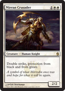 Magic: the Gathering - Mirran Crusader - Mirrodin Besieged On Sale