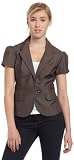 A Byer  Juniors Sleek Shark Skin JacketBrownLarge
