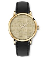 SPRAWL Aanalog Fashion Series Gold Ladies Watches of Genuine Black Leather Strap,Unique Wrist Watch for Women Girls Designed with Full gray background tiles