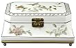 Unique Romantic Gift Ideas for Her Girlfriend - 12" Adorlee Oriental Jewelry Box Chest Case - White