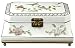 Unique Romantic Gift Ideas for Her Girlfriend - 12" Adorlee Oriental Jewelry Box Chest Case - White