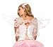 Glitter eyelet fairy wings O/S PINK