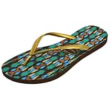 Havaianas Dark Brown Multi-colored Women's Slim Etnics Flip Flops