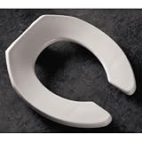 Mayfair 2L2055 Medic-Aid Open Front Less Cover Toilet Seat, Adds 2-Inches Above the Rim, Round, Heavy Duty White Plastic