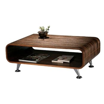 Table basse de salon Perugia Zebrano XXL DL-906, 90x61x33cm