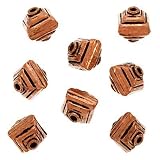 Real Copper Puff Square Stepped Beads 10mm (8 Beads)