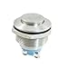 Uxcell a13040500ux0150 Stainless Steel Momentary Push Button Switch 22mm Flush Mount SPST